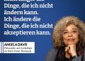 Die amerikanische Philosophin und Schriftstellerin Angela Davis ist die Symbolfigur der Black-Power-Bewegung, einer Bürgerrechtsbewegung afroamerikanischer Menschen in den USA. Davis wurde 1944 in Birmingham, Alabama, geboren – in einer Stadt, die damals stark von Rassentrennung und Gewalt geprägt war. Diese Erfahrungen haben sie früh politisiert. Ab den 1960er- und 70er-Jahren setzt sie sich aktiv für die Befreiung von schwarzen Menschen und die Rechte für Frauen und Gefangene ein. 1970 wurde sie als angebliche Terrorismus-Unterstützerin verurteilt – doch am 4. Juni 1972 dank einer internationalen Solidaritätswelle wieder freigesprochen. Zitat: Ich akzeptiere nicht länger die Dinge, die ich nicht ändern kann. Ich ändere die Dinge, die ich nicht akzeptieren kann. Angela Davis