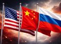 Flagge USA China Russland