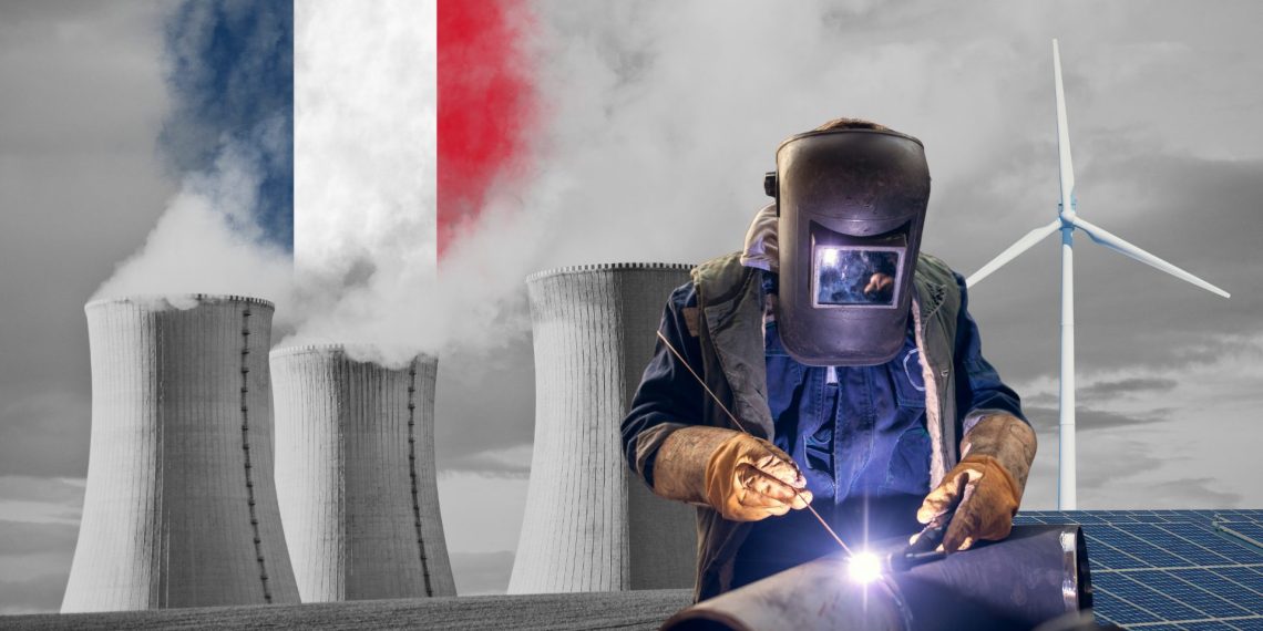 Frankreichs Atomkraft-Strategie schadet der Wirtschaft (Bild: Unsplash/getty images, Lukáš Lehotský, Alexander Mils - Montage)