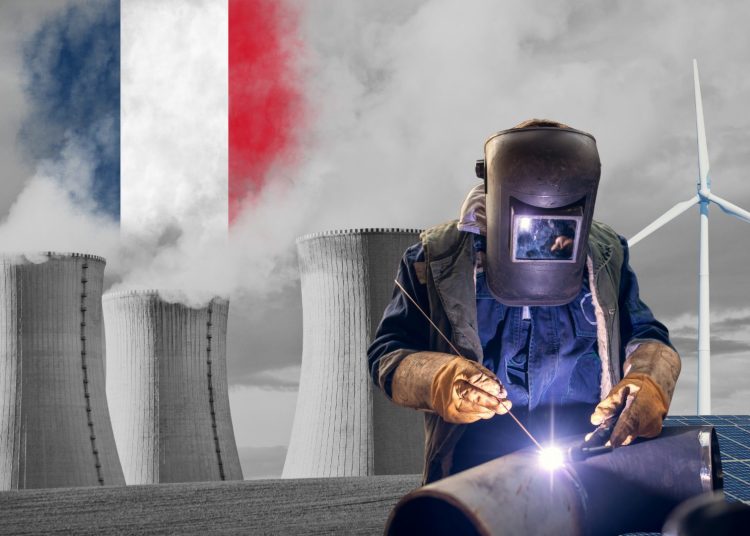 Frankreichs Atomkraft-Strategie schadet der Wirtschaft (Bild: Unsplash/getty images, Lukáš Lehotský, Alexander Mils - Montage)