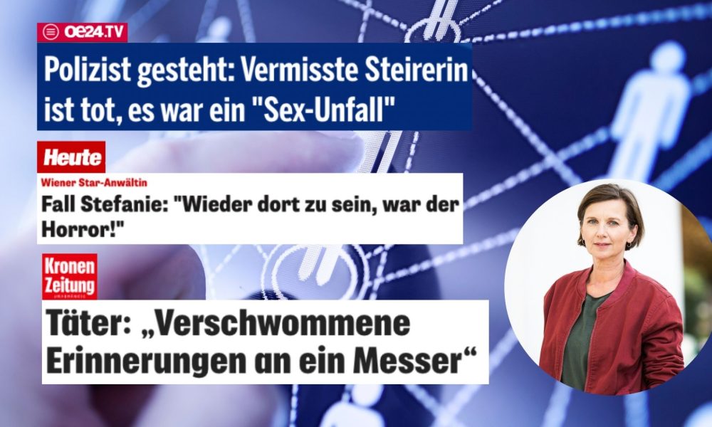 Ruth Manninger Femizide in Medien (Foto: Astrid Knie; Screenshots von Krone.at, Heute.at, oe24.at/Montage)