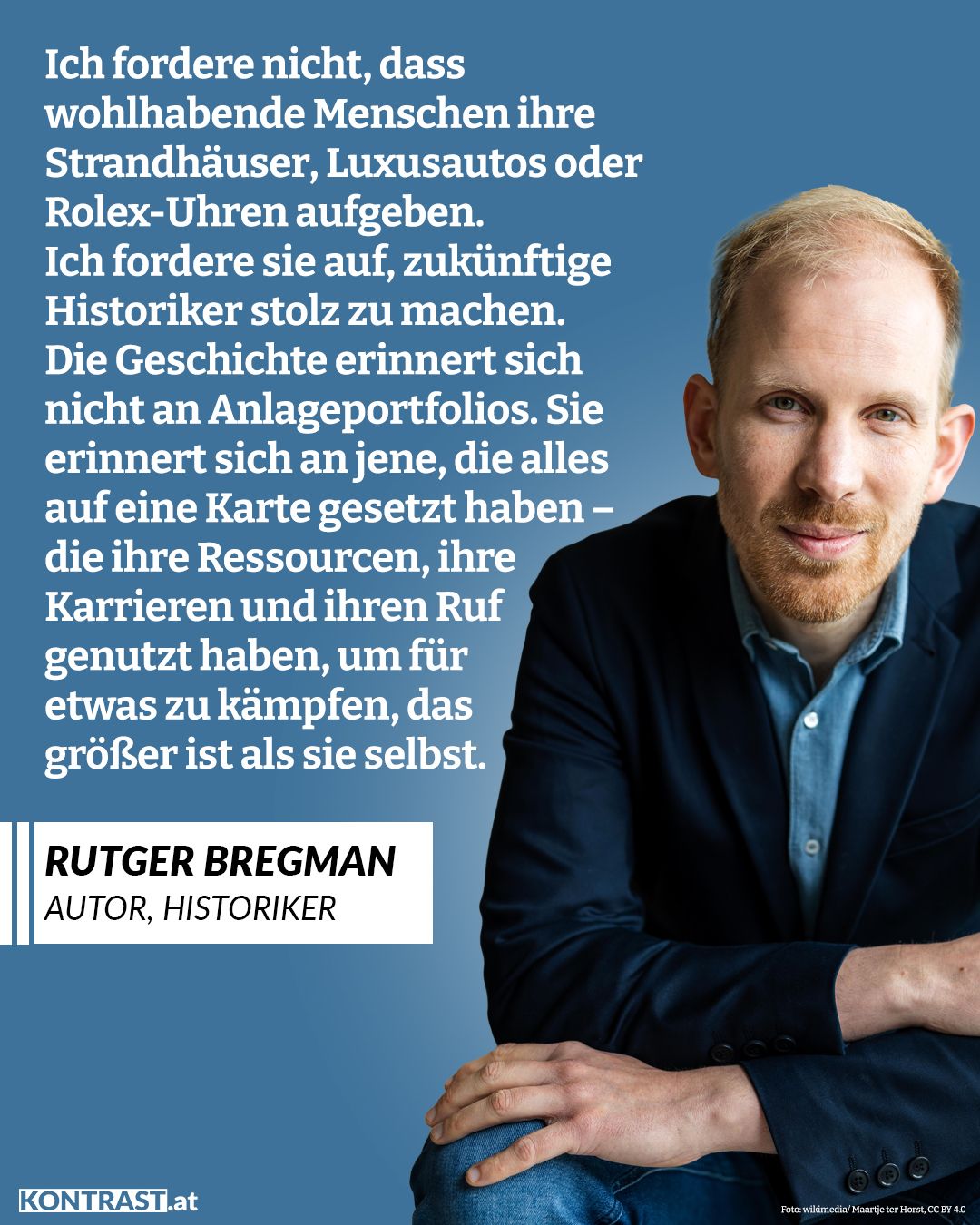 Rutger Bregman Milliardär TV Zitat