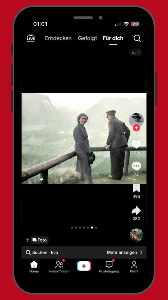 Screenshot: TikTok rechtsextreme Inhalte