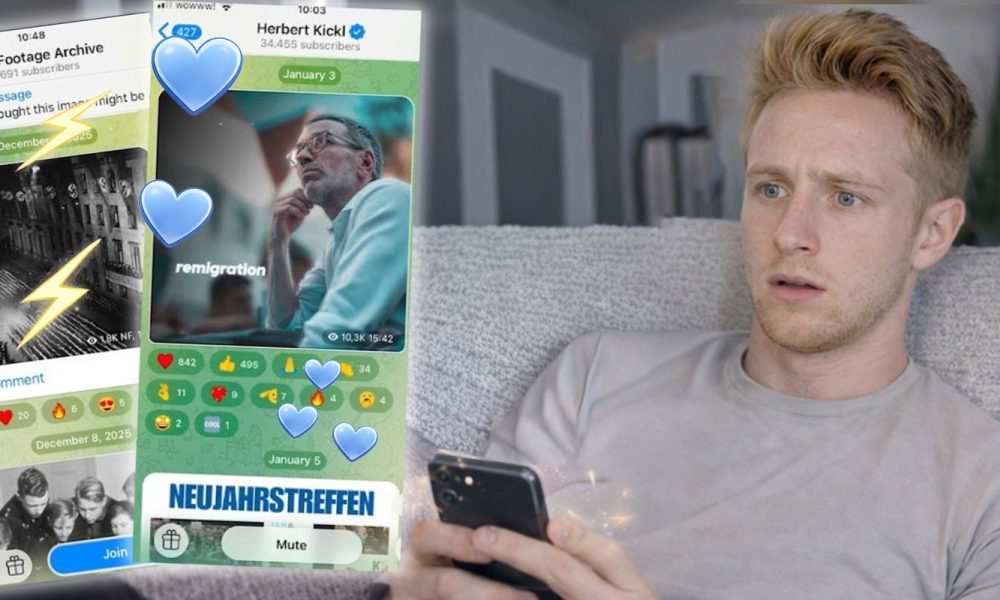 Telegram führt dich von der FPÖ in rechtsextreme Gruppen (Foto: Screenshots Telegram-Channels/KI-gestützte Montage)