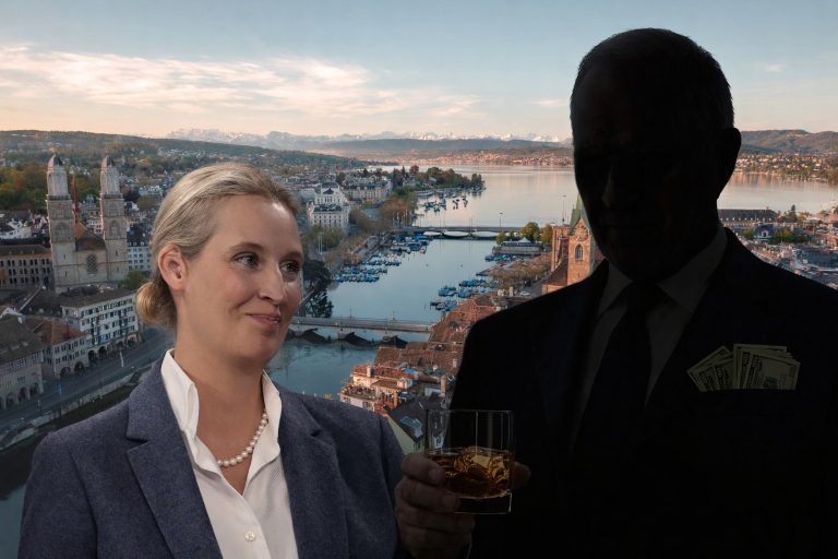 AfD-Spender und Milliardär Conle (Wikimedia Commons/Unsplash/KI-Collage)