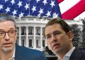 Sebastian Kurz und die FPÖ wetteifern um die Gunst aus Washington. Foto: Alex Halada/APA Picturedesk; Parlamentsdirektion/Bubu Dujmic (Montage)