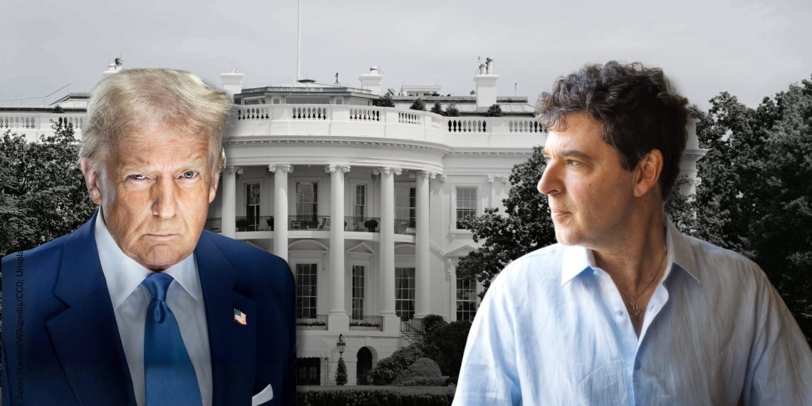 Jason Stanley über die USA unter Trump: Das ist Faschismus. (Foto: Jason Stanley/Wikipedia/CC0; Unsplash/getty images; bearbeitet)