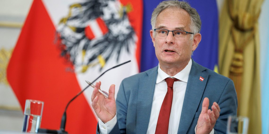 Finanzminister Markus Marterbauer bei Ministerrat am 11.03.2026 zur Spritpreisbremse, BKA/Andy Wenzel