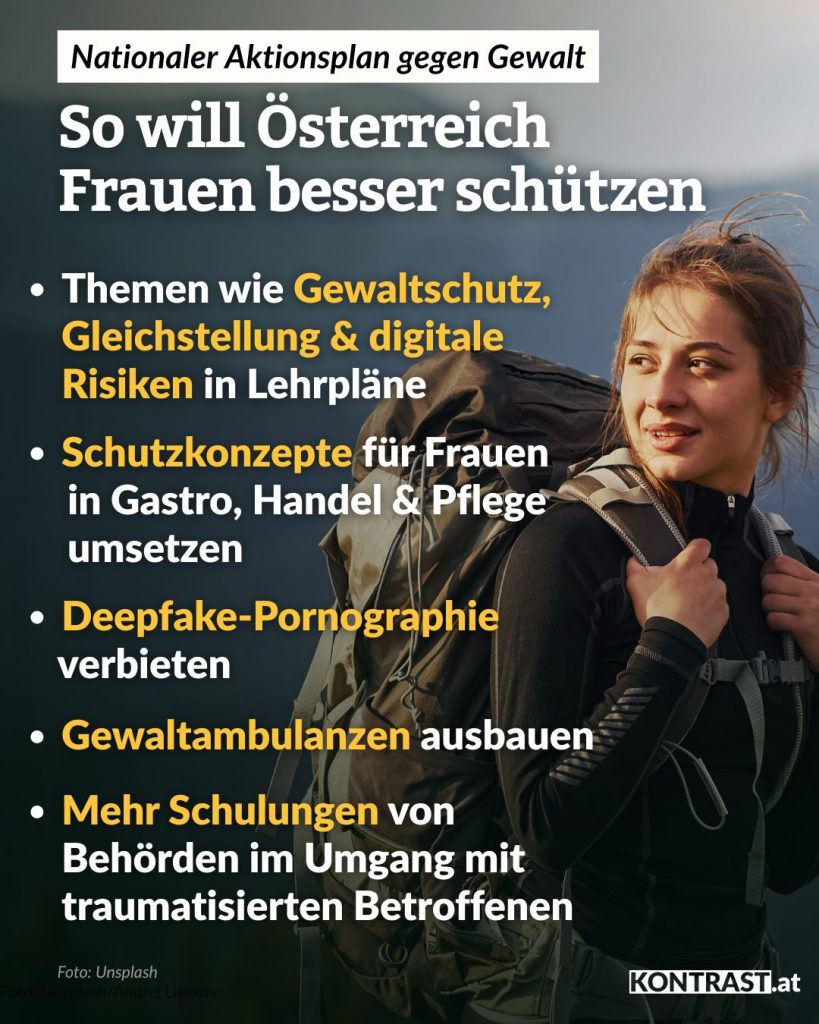 Nationaler Aktionsplan gegen Gewalt an Frauen - Übersicht (Grafik: Kontrast.at)
