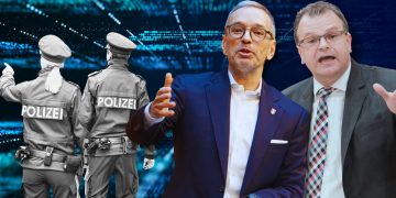 Kickl und Jenewein im Polizei-Datenleak-Skandal (Foto: Parlamentsdirektion/​Thomas Jantzen; BKA/BMI/Gerd Pachauer; Parlamentsdirektion/​Thomas Topf - Montage)
