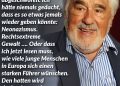 Der deutsche Schauspieler Mario Adorf, bekannt aus „Die Blechtrommel" und „Kir Royal", starb am Mittwoch, den 8. April 2026, im Alter von 95 Jahren. Adorf wurde vielfach ausgezeichnet, unter anderem mit dem Deutschen Filmpreis und dem Bayerischen Filmpreis für sein Lebenswerk. In einem Gespräch mit der "Frankfurter Allgemeinen" sprach er darüber, was seine Generation aus dem Krieg gelernt hatte, und äußerte seine Sorge angesichts des erstarkenden Rechtsextremismus in Europa. Zitat: Nach der Erfahrung des Krieges hat meine Generation der Gewalt abgeschworen. Ich hätte niemals gedacht, dass es so etwas jemals wieder geben könnte: Neonazismus. Rechtsextreme Gewalt... Oder dass ich jetzt lesen muss, wie viele junge Menschen in Europa sich einen starken Führer wünschen. Den hatten wir doch schon mal. Mario Adorf