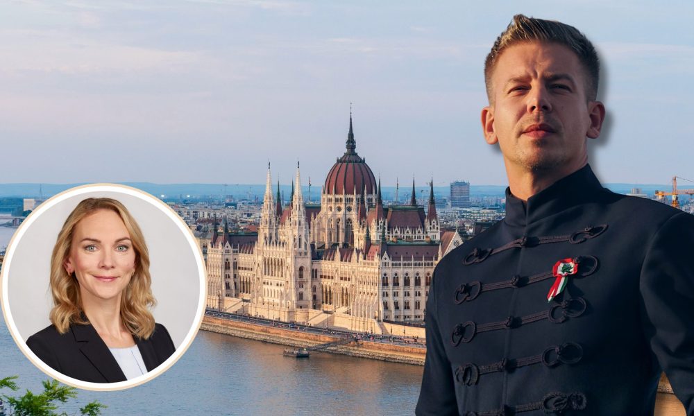 Pia Wieninger als Wahlbeobachterin in Ungarn. (Foto: Parlamentsdirektion/Thomas Topf; Norbert Banhalmi/CC BY-SA 4.0; Montage)