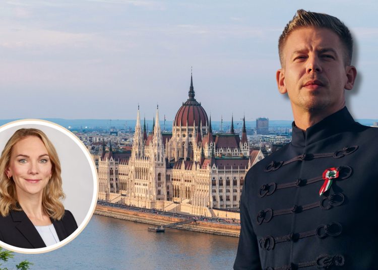 Pia Wieninger als Wahlbeobachterin in Ungarn. (Foto: Parlamentsdirektion/Thomas Topf; Norbert Banhalmi/CC BY-SA 4.0; Montage)