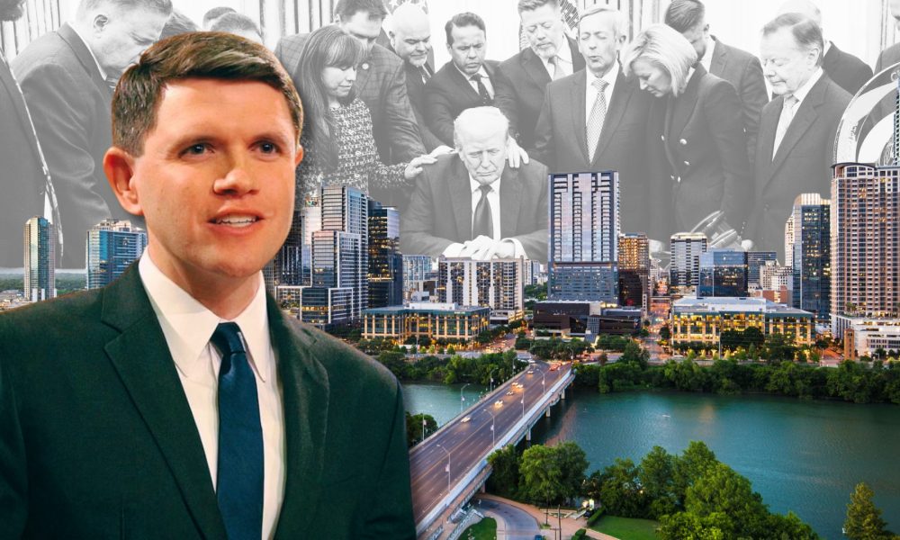 James Talarico macht Trump nervös. (Foto: White House, Antonioaesparza/Wikipedia/CC BY-SA 4.0, Unsplash; Montage)