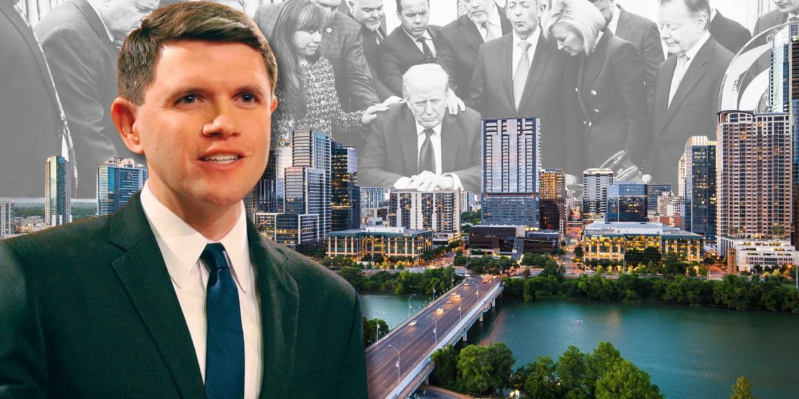 James Talarico macht Trump nervös. (Foto: White House, Antonioaesparza/Wikipedia/CC BY-SA 4.0, Unsplash; Montage)