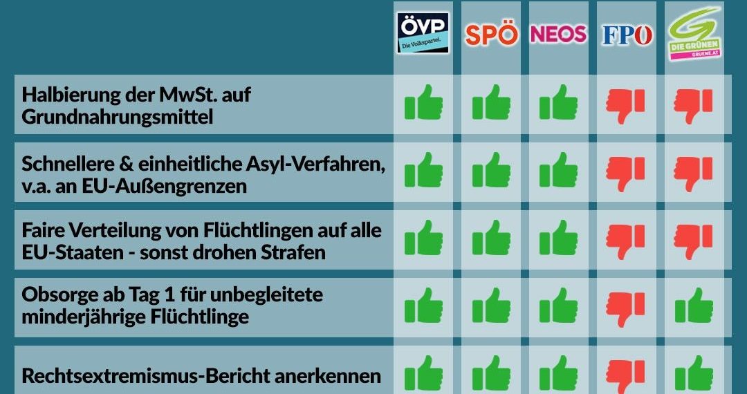 Nationalratssitzung vom 20. bis 21. Mai – So haben die Parteien abgestimmt!
