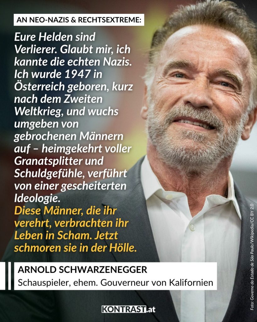 Arnold Schwarzeneggers Rede über Rechtsextremismus