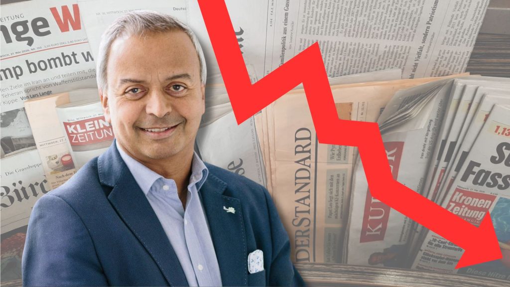 Andreas Kaltenbrunner, Medienförderung, Zeitungen, Foto: Carina Brunthaler, eigene Montage.