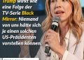Silvia Salis war Olympia-Hammerwerferin und italienische Meisterin. Heute ist sie Bürgermeisterin von Genua und gilt als Italiens Hoffnung gegen die rechte Regierungschefin Giorgia Meloni. Die 40-Jährige ist seit Mai 2025 Stadtchefin. Im ersten Wahlgang holte sie 51,5 Prozent und beendete damit acht Jahre rechte Vorherrschaft in Italiens sechstgrößter Stadt. Hinter ihr steht ein breites Mitte-links-Bündnis aus Sozialdemokraten und anderen Parteien. Im Interview mit "Vanity Fair" nimmt sie sich auch Donald Trump vor. Ihre Diagnose: Ein US-Präsident wie er hätte früher wie eine düstere Folge von Black Mirror gewirkt. Heute ist er Realität. Zitat: Trump wirkt wie eine Folge der TV-Serie Black Mirror. Niemand von uns hätte sich je einen solchen US-Präsidenten vorstellen können. Silvia Salis