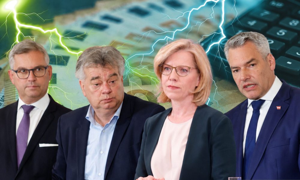 ÖVP und Grüne haben 15 Milliarden Euro Defizit hinterlassen. (Foto: BKA/Regina Aigner; KI-gestützte Montage)