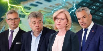 ÖVP und Grüne haben 15 Milliarden Euro Defizit hinterlassen. (Foto: BKA/Regina Aigner; KI-gestützte Montage)