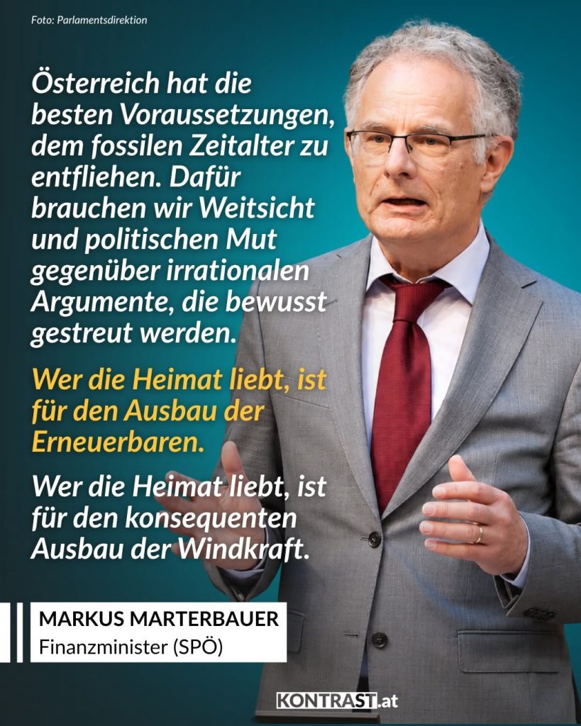 Markus Marterbauer über die Energiewende: "Wer die Heimat liebt, ist für den Ausbau der Erneuerbaren." (Rede im Nationalrat am 10. Juni 2026)