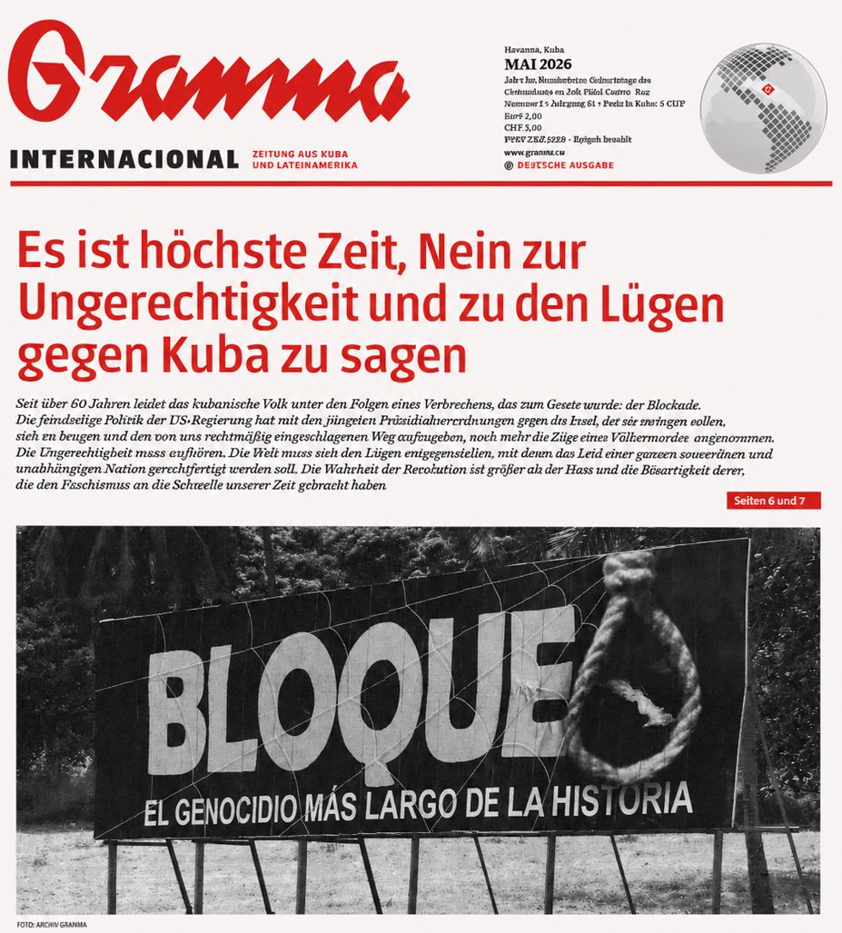 Die Zeitung "Granma", deutsche Ausgabe