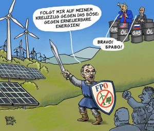 Kickl - auf Kreuzzug gegen erneuerbare Energien