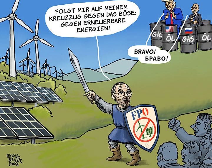 Kickl - auf Kreuzzug gegen erneuerbare Energien