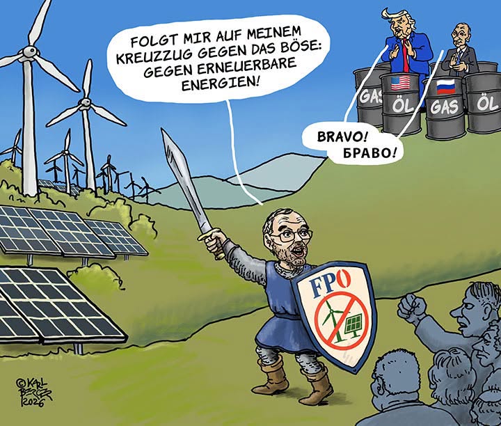 Kickl - auf Kreuzzug gegen erneuerbare Energien