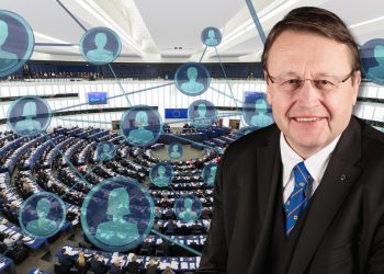 Paul Rübig, der ÖVP-Netzwerker für Freihandel und Deregulierung. (Foto: AG Gymnasium Melle/Wikipedia/CC BY-SA 3.0; Diliff/Wikipedia/CC BY-SA 3.0; Montage)