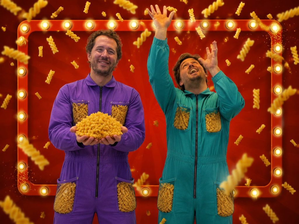 Zasta mit Pasta - interaktives Tool zum Nudel-Klicken, um Vermögen zu visualisieren. (Bild: Kontrast.at/KI-Montage)