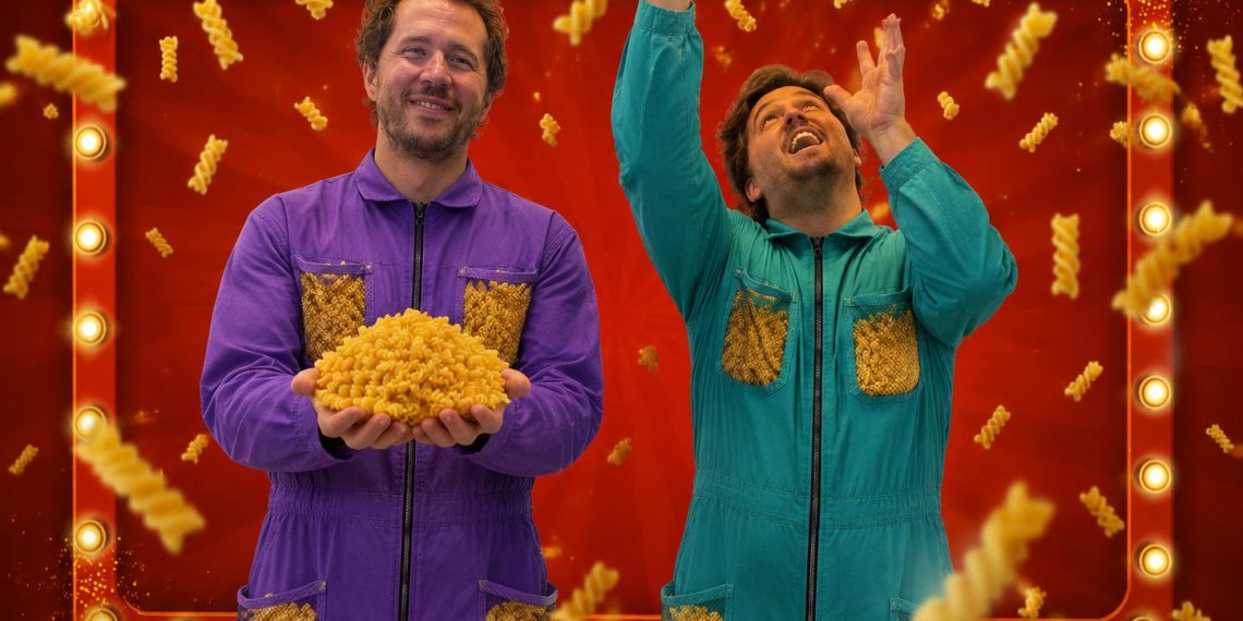 Zasta mit Pasta - interaktives Tool zum Nudel-Klicken, um Vermögen zu visualisieren. (Bild: Kontrast.at/KI-Montage)