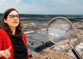 Rechenzentrum Kronstorf als Anlass für Vorstoß der Regierung für UVP-Prüfung für Mega-Rechenzentren. (Foto: Werner Kerschbaummayr/APA; KI-bearbeitet)