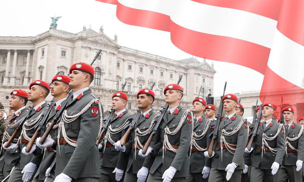 Wehrdienstreform - Rekruten auf dem Heldenplatz. (Foto: BKA/Foto: BKA/Dragan Tatic, KI-bearbeitet)