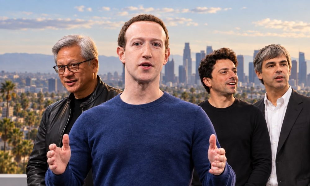 Zuckerberg Milliardärssteuer Kalifornien (Bild: KI.Montage aus Fotos von Wikimedia Commons, Hintergrund: Unsplash)